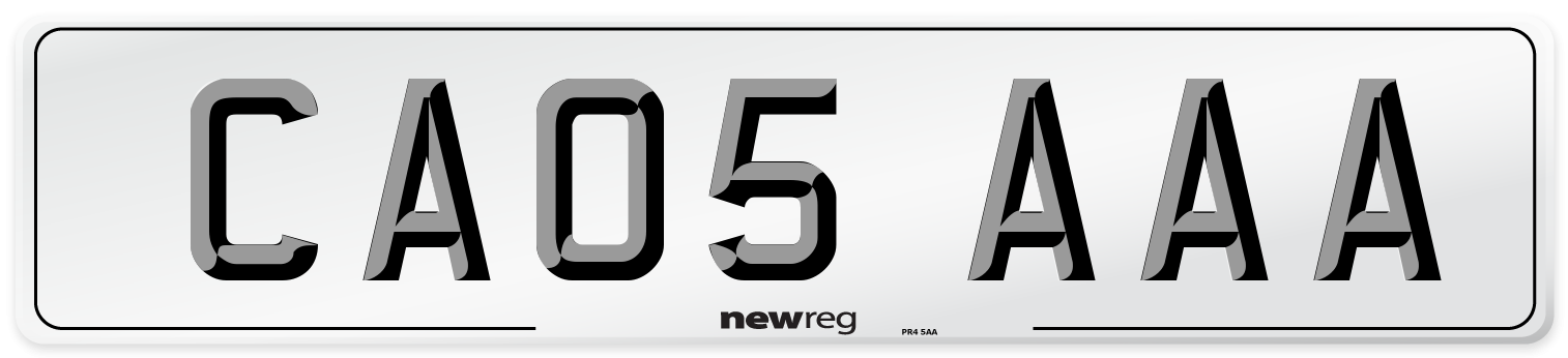 CA05 AAA Number Plate from New Reg
